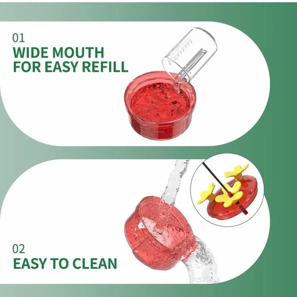 Hummingbird Feeder with Red and Yellow Flowers - Picture 7 of 9